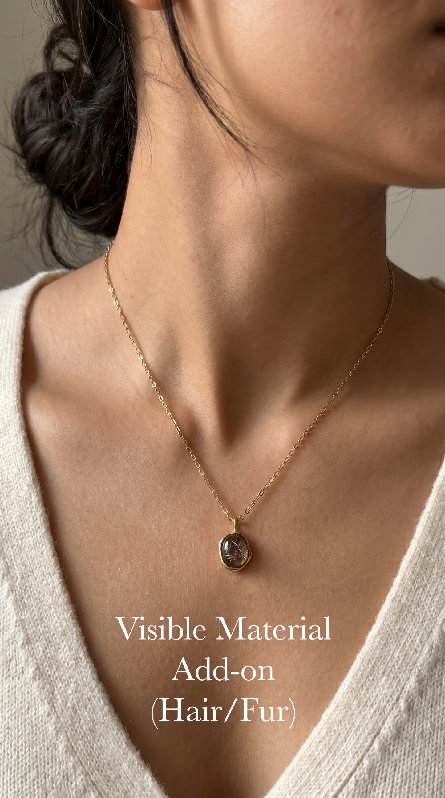 memorial jewellery Singapore PURITY pendant necklace with ashes or hair infusion