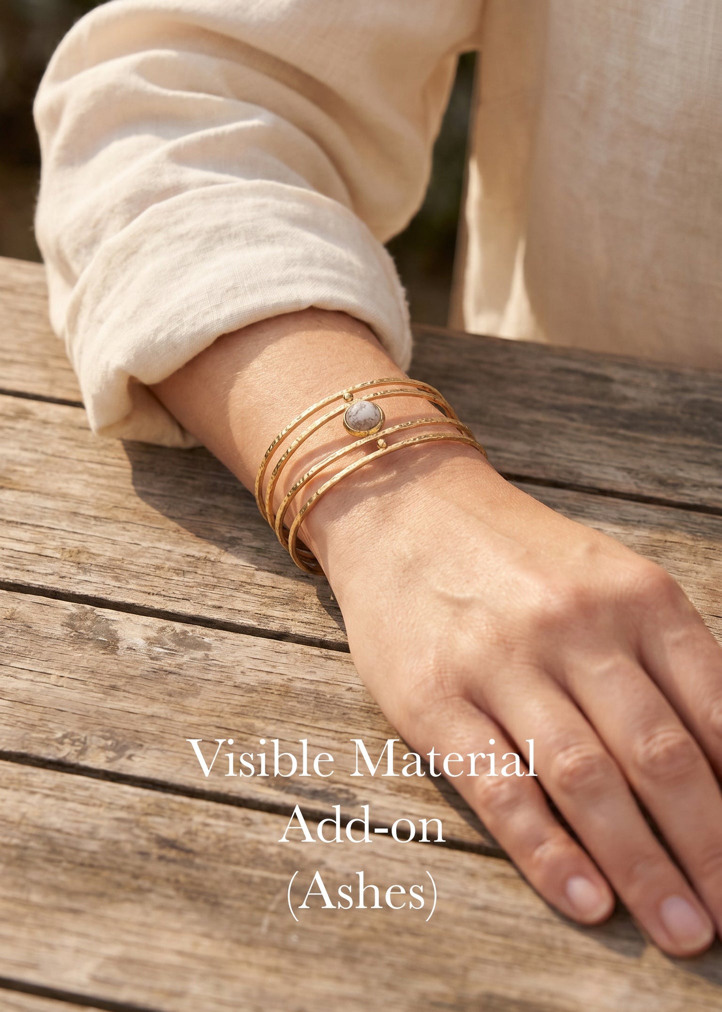 memorial bracelet Singapore ashes jewellery gold cuff keepsake